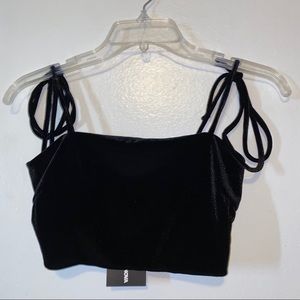 Velvet Black Crop top